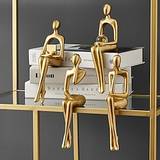 gylden abstrakt figur ornament dekorative objekter harpiks moderne moderne til boligdekoration gaver 1 stk Lightinthebox