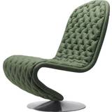 Verpan System 1-2-3 Lounge Chair Deluxe SH: 38 cm - Divina Melange 971 Green/Aluminium