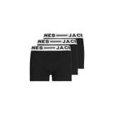 Jack & Jones Junior 3-pak boxershorts m. sort tekst til drenge - Sort - 176