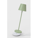 Opladelig bordlampe, udendørs, 2700K, RA97, dæmpbar, grøn, med opladerfod - Calida Mini