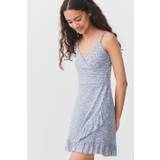 Gina Tricot - Y wrap dress - young-dresses- Blue - 134/140 - Female