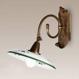 Rustik Bassano væglampe, grøn