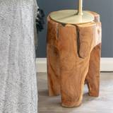 Rose Stool in solid teak wood with 3 legs House Nordic
