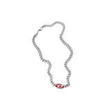 Red enamel chain necklace