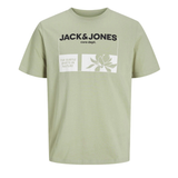 Jack & Jones JR t-shirt s/s, Text Tee, grøn - 164,14år