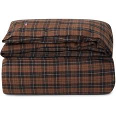 Lexington Brown/dk Gray Checked Cotton Flannel Duvet Cover - Dyner Bomuld Brun - 12330009-2028-D215