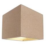 Cube væglampe 1 x 25W G9 H11,5 cm - Beige beton