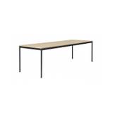 Muuto Base Table, Størrelse 190 x 85 cm., Stel Sort, Bordplade Hvid laminat / Krydsfiner