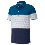 PUMA GOLF Cloudspun Taylor Golf Polo Shirt, Mens, Digi-blue, Small | American Golf