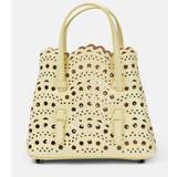 AlaÃ¯a Mina 16 Vienne Wave leather tote bag - yellow - One size fits all