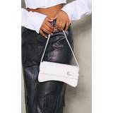 White Baguette Buckle Shoulder Bag, White - One Size