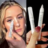 Highlighter Eyeliner Pen - Matte White, Pearly Brightening Eyeshadow Stick, Waterproof Glitter Eye Makeup Pen For Enhanced Eye Definition