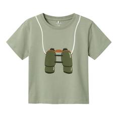 Name It T-shirt - NmmFinley - Forest Fog m. Print - Name It - 4 år (104) - T-Shirt