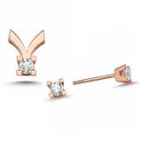 Nuran 14 kt rosaguld smykkesæt, fra Star 4 grab serien med 3 x 0,35 ct Diamanter Wesselton SI