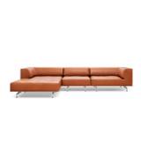Fredericia Furniture Delphi Elements Sofa m. Chaiselong L: 325 cm - Cognac 95/Aluminium