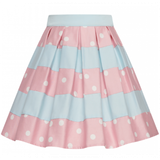 Børne 50ér nederdel; Mini Kathleen May, mint/lyserød