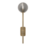 Astro Tacoma Single Grande Væglampe Antik Messing & Rillet Skærm Røgfarvet - Antik Messing & Rillet Skærm Røgfarvet