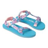 Animal Childrens/Kids Drift Floral Recycled Sandals - 1 UK / Blue