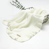 SHEIN 1pc Comfortable Soft Knit Baby Swaddle Blanket With Ruffle & Lace Decoration