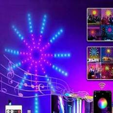 pc Smart Fireworks LED Lights  Colors RGB Strip Lights Remote Control Adjustment Light Bedroom LED Strip Lights App Control Color Changing Music Sound - White - 30cm(11.8inch),50cm(19.6inch)