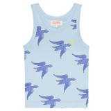 The Animals Observatory Frog printed cotton top - blue - 140