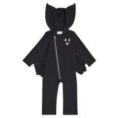 Mini Rodini Bat cotton jersey jumpsuit - black - Y 3-5
