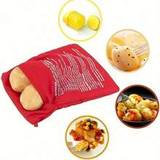 pcs Microwave Potato Cooker Bags Reusable Microwave Potato Cookers Making Delicious Potatoes Only In A Few Minutes Kitchen Gadgets Kitchen Accessories - Red - 1pc,2pc