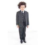 Børne jakkesæt: Kenneth nålestribet - drenge jakkesæt i 5 dele - 8-9 år
