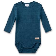 Sanetta - Kid's Wool Body L/S - Merino undertøj str. 80/86 blå