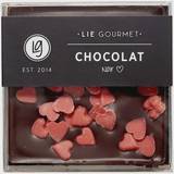 Lie Gourmet Mørk Chokolade m/røde hjerter 60 gr.