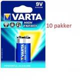 Varta Longlife Power Alkaline Batteri 6LR61 E 1er blister 10 pakker 04922121411