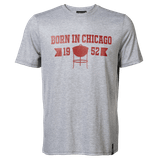 """Born in Chicago"" T-Shirt Til Mænd - grå"