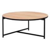 Pilleri coffee table, 80 cm, black - oak