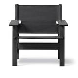 Fredericia Furniture - The Canvas Chair, Black lacquered oak, Black canvas