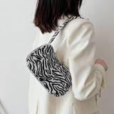 SHEIN Animal Pattern Print Canvas Shoulder Underarm Bag Vintage Ladies Small Purse Handbags Casual All-Match Fashion Women Square Bags