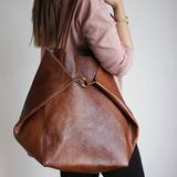 Retro Soft Pu Leather Tote Bag, Large Capacity Shoulder Bag, Trendy Handbag For Women