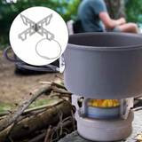 SHEIN Alcohol Stove Cross Stand Support Rack Mini Portable Stainless Steel For Hiking Camping Outdoor Camping Stove Cross Stand