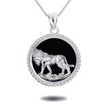 Lion King Jungle Necklace in 9ct White Gold