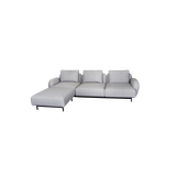 Aura 3. pers. sofa, m/lavt armlæn & chaiselong, højre (2) - Light brown, Cane-line Zen