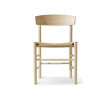 J39 Folkestolen af Børge Mogensen - Natur flet spisebordsstol - Naturfarvet flet / Bøg sæbe Spisebordsstole - Møbler