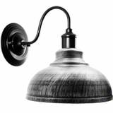 Børstet sølvfarve Moderne Retro Væglampe Lommelygte Edison Metal Lampe Vintage-look