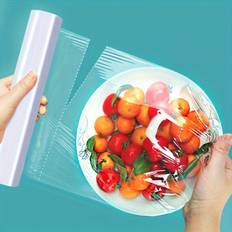 1pc Kitchen Cling Wrap, Plastic Food Wrap With Slide Cutter, Bpa Free Plastic Wrap, Kitchen Food Fresh-keeping Storage Supplies, For Home Kitchen Supplies
