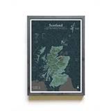 Matte Scottish Distillery Map 42x59,4 cm Plakat A2