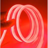 Rød Neon Flex LED-strips - 5 meter, 8W p. meter, Vandtæt (IP67), 12V