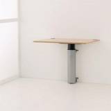 ConSet 501-19 Væghængt hæve-/sænkebord, 100 x 60cm, bøg bordplade, sølv stel