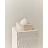 GALLERY OBJECT CANDLE HOLDER LOW - BEIGE TRAVERTINE