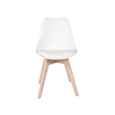 House of Sander - Spisebordstol - Mia - 2 stk - Hvidt sæde - ben i hvid olieret eg