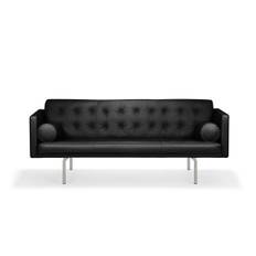 DUX Ritzy 3 Pers. Sofa L: 210 cm - Chrome/Naturale Schwartz