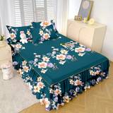 SHEIN Home Textile Bedding Skin-Friendly Korean Style Princess Double-Layer Lace Single/Double Bed Thickened Brushed Active Printed Multicolor Bed Skirt One