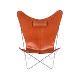 OX Denmarq KS Chair flagermusstol Læder hazelnut, rustfrit understel